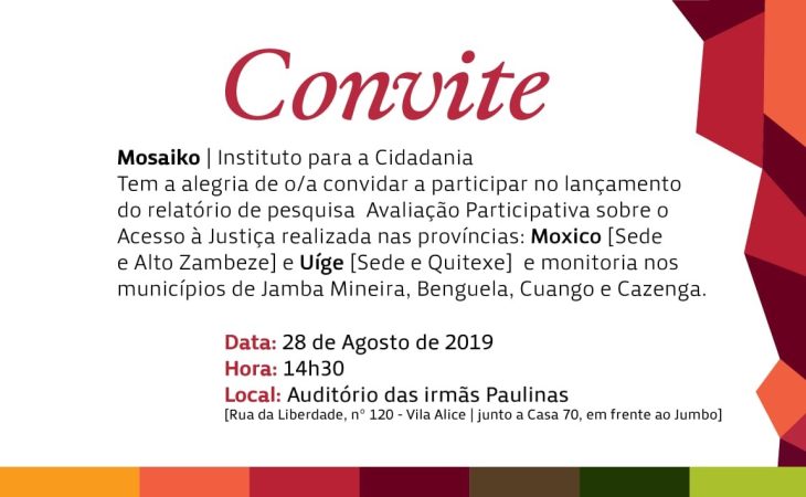 Apresentação do Relatório de Pesquisa sobre Acesso à Justiça